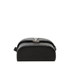 サンローラン YSLロゴ ジューン 斜め掛け ショルダーバッグ 710298 ブラック レザー レディース SAINT LAURENT 中古