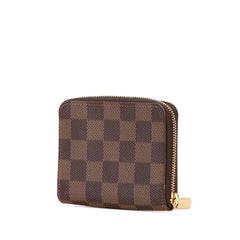 ルイ ヴィトン ダミエ ジッピー コインパース コインケース N63070 ブラウン PVC レディース LOUIS VUITTON 【中古】