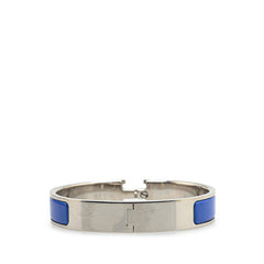 エルメス クリックH PM ブレスレット シルバー ブルー メタル レディース HERMES 【中古】