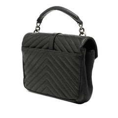 サンローラン カレッジ ハンドバッグ ショルダーバッグ 2WAY 392737 ブラック レザー レディース SAINT LAURENT 【中古】