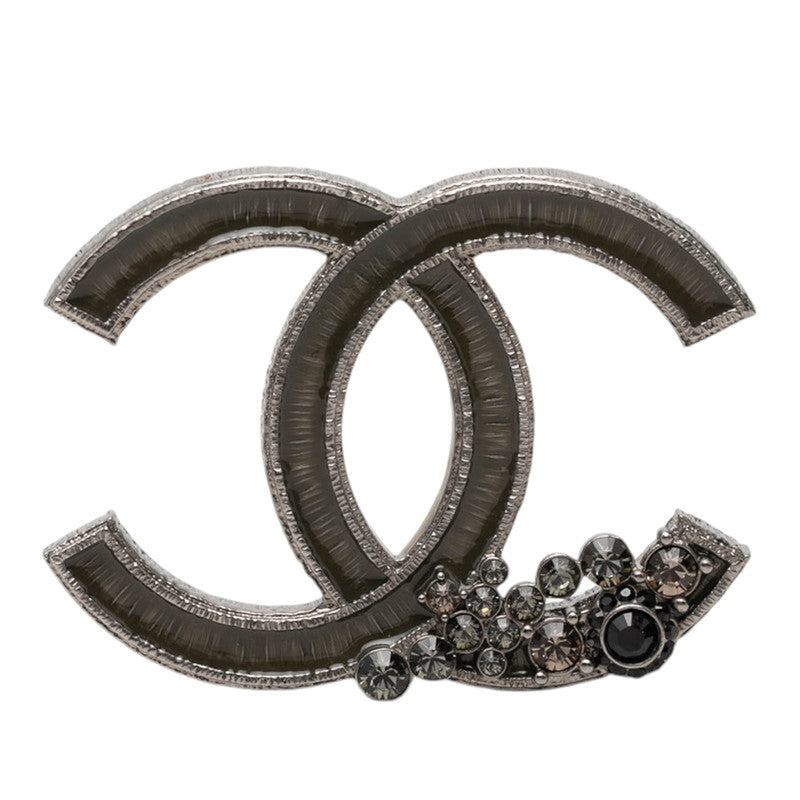 シャネル ココマーク ブローチ 10A刻印 シルバー メタル ラインストーン レディース CHANEL 【中古】