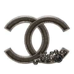 シャネル ココマーク ブローチ 10A刻印 シルバー メタル ラインストーン レディース CHANEL 【中古】