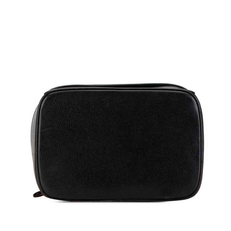 シャネル ココマーク バニティバッグ ショルダーバッグ 2WAY ブラック キャビアスキン レディース CHANEL 【中古】