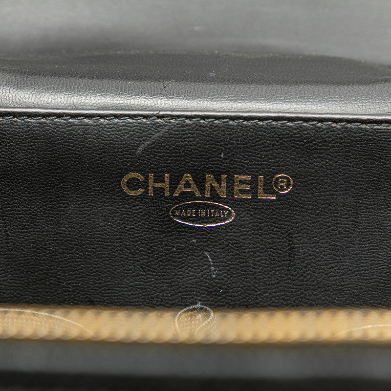 シャネル ココマーク バニティバッグ ショルダーバッグ 2WAY ブラック キャビアスキン レディース CHANEL 【中古】