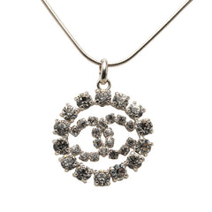 シャネル ココマーク ネックレス シルバー メタル ラインストーン レディース CHANEL 【中古】