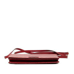 グッチ マイクログッチシマ ショルダーウォレット ショルダーバッグ 466507 レッド レザー レディース GUCCI 【中古】