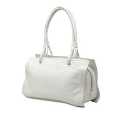 ロエベ クラウンスタッズ トートバッグ ショルダーバッグ ホワイト レザー レディース LOEWE 中古