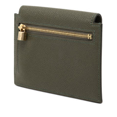 エルメス ケリー ポケットコンパクト 小銭入れ コインケース カノピ カーキ系 ヴォーエプソン レディース HERMES 【中古】
