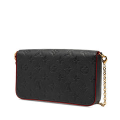 ルイ ヴィトン モノグラム アンプラント ポシェット フェリシー 斜め掛け チェーン ショルダーバッグ M64099 マリーヌルージュ ネイビー レザー レディース LOUIS VUITTON 【中古】