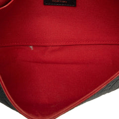 ルイ ヴィトン モノグラム アンプラント ポシェット フェリシー 斜め掛け チェーン ショルダーバッグ M64099 マリーヌルージュ ネイビー レザー レディース LOUIS VUITTON 【中古】