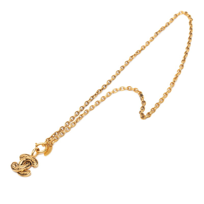 シャネル ココマーク マトラッセ チェーン ペンダントネックレス ゴールド メッキ レディース CHANEL 【中古】