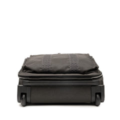 エルメス エールライン キャリーバッグ スーツケース グレー シルバー金具 キャンバス レディース HERMES 【中古】