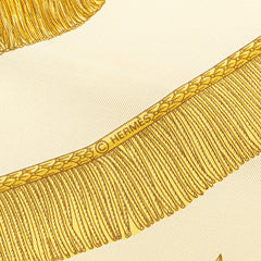 エルメス カレ90 Poste et Cavalerie サーベル飾袋 スカーフ ベージュ ゴールド マルチカラー シルク レディース HERMES 【中古】