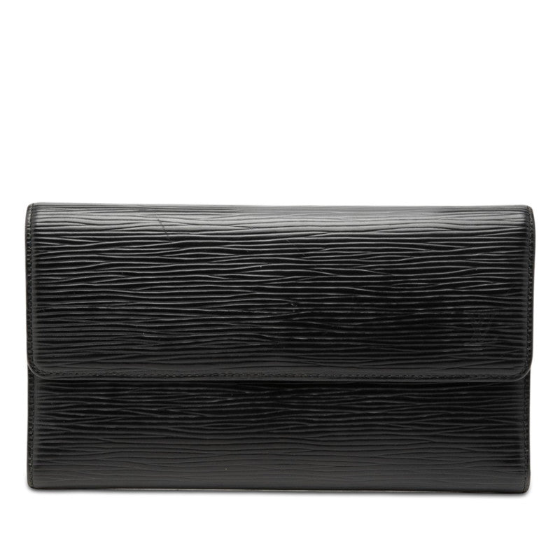 ルイ ヴィトン エピ ポルトトレゾール インターナショナル 長財布 M63382 ノワール ブラック レザー レディース LOUIS VUITTON 【中古】