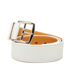 エルメス エトリヴィエール ベルト ホワイト ブラウン レザー メンズ HERMES 【中古】