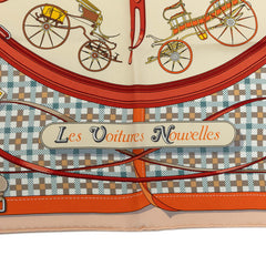 エルメス カレ70 馬車の変遷 Les Voitures Nouvelles スカーフ ベージュ マルチカラー シルク レディース HERMES 中古
