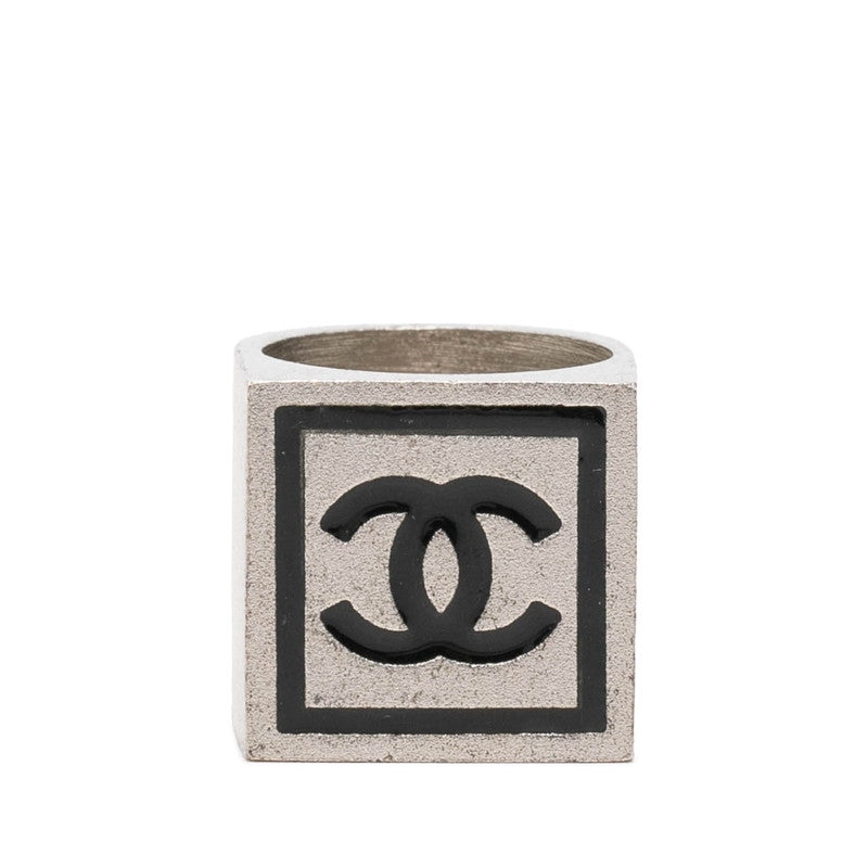 シャネル ココマーク リング 指輪 02A刻印 シルバー メタル レディース CHANEL 中古