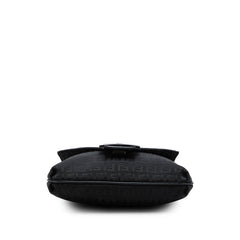 フェンディ ズッキーノ ショルダーバッグ 8BT075 ブラック キャンバス レザー レディース FENDI 中古