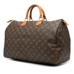 ルイ ヴィトン モノグラム スピーディ40 ハンドバッグ ボストンバッグ トラベルバッグ M41522 ブラウン PVC レザー レディース LOUIS VUITTON 【中古】