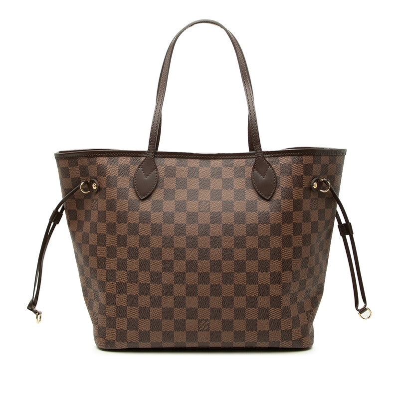 ルイ ヴィトン ダミエ ネヴァーフルMM ショルダーバッグ トートバッグ N51105 ブラウン PVC レザー レディース LOUIS VUITTON 中古