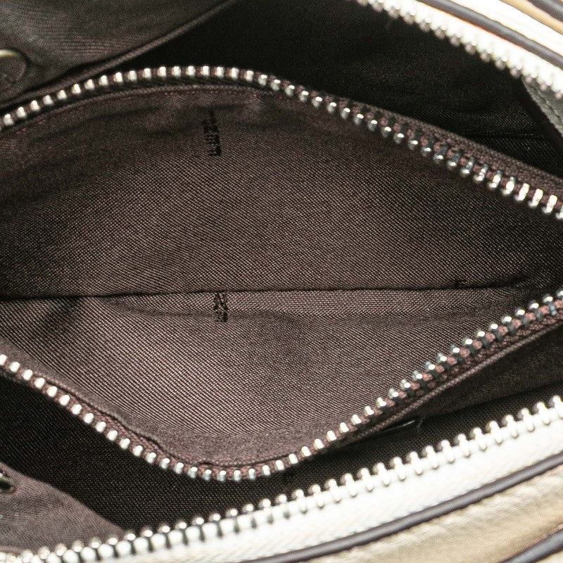 フェンディ ミニ バイザウェイ ビジュー ハンドバッグ ショルダーバッグ 2WAY 8BL133 アイボリー レザー レディース FENDI 【中古】