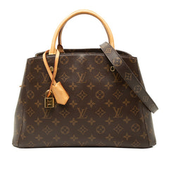 ルイ ヴィトン モノグラム モンテーニュMM ハンドバッグ ショルダーバッグ 2WAY M41056 ブラウン PVC レザー レディース LOUIS VUITTON 中古