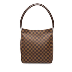 ルイ ヴィトン ダミエ ルーピングGM SPO ショルダーバッグ N51144 ブラウン PVC レザー レディース LOUIS VUITTON 中古