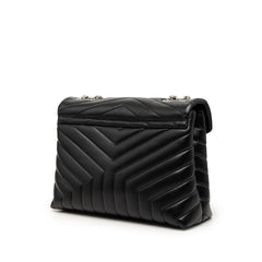 サンローラン ルル ミディアム チェーン ショルダーバッグ 574946 ブラック レザー レディース SAINT LAURENT 【中古】