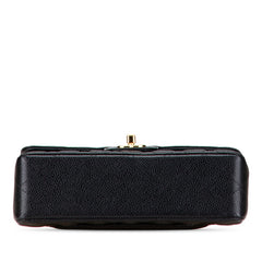 シャネル マトラッセ ココマーク ダブルフラップ チェーン ショルダーバッグ ブラック ゴールド金具 キャビアスキン レディース CHANEL 【中古】