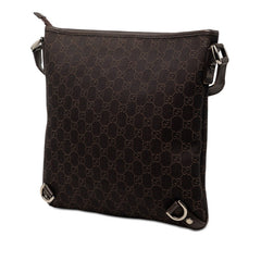 グッチ GGキャンバス アビー 斜め掛け ショルダーバッグ 268642 ブラウン キャンバス レザー レディース GUCCI 【中古】