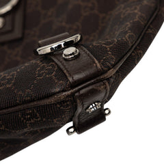 グッチ GGキャンバス アビー 斜め掛け ショルダーバッグ 268642 ブラウン キャンバス レザー レディース GUCCI 【中古】