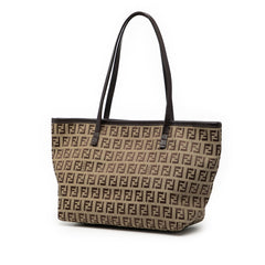 フェンディ ズッキーノ ハンドバッグ トートバッグ 8BH075 ブラウン キャンバス レディース FENDI 【中古】