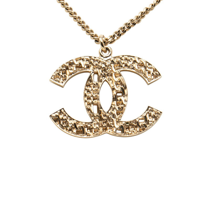 シャネル ヴィンテージ ココマーク 100周年 チェーン モチーフ ネックレス A64826 ゴールド メッキ レディース CHANEL 【中古】