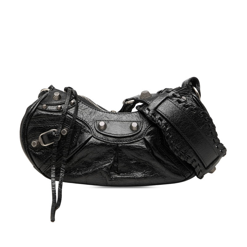 バレンシアガ Le Cagole ルカゴール XS ショルダーバッグ 671309 ブラック レザー レディース BALENCIAGA 【中古】