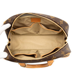 ルイ ヴィトン モノグラム トゥルーヴィル ハンドバッグ M42228 ブラウン PVC レザー レディース LOUIS VUITTON 【中古】