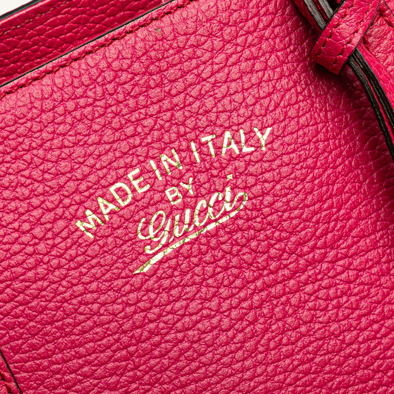 グッチ スウィング ミニ ハンドバッグ ショルダーバッグ 2WAY 368827 ピンク レザー レディース GUCCI 【中古】