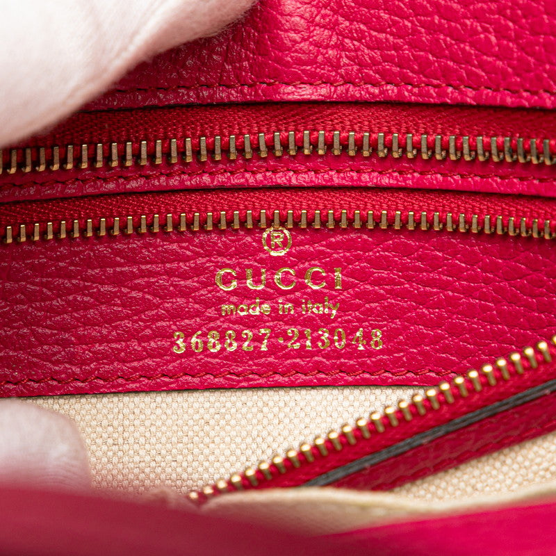 グッチ スウィング ミニ ハンドバッグ ショルダーバッグ 2WAY 368827 ピンク レザー レディース GUCCI 【中古】