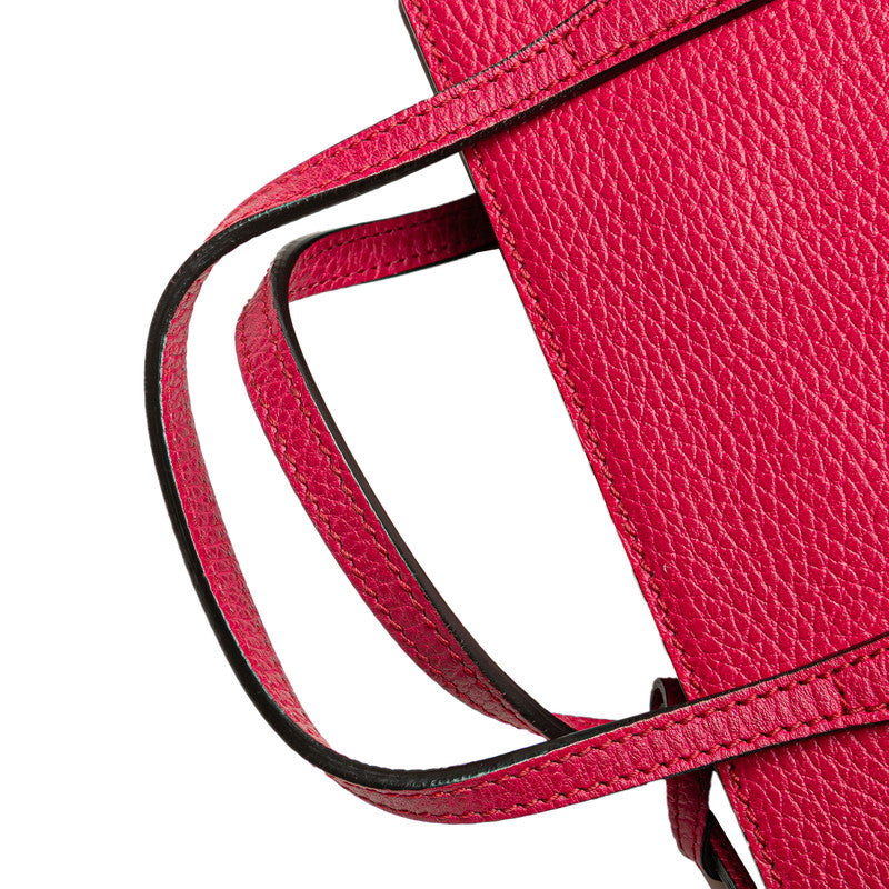 グッチ スウィング ミニ ハンドバッグ ショルダーバッグ 2WAY 368827 ピンク レザー レディース GUCCI 【中古】