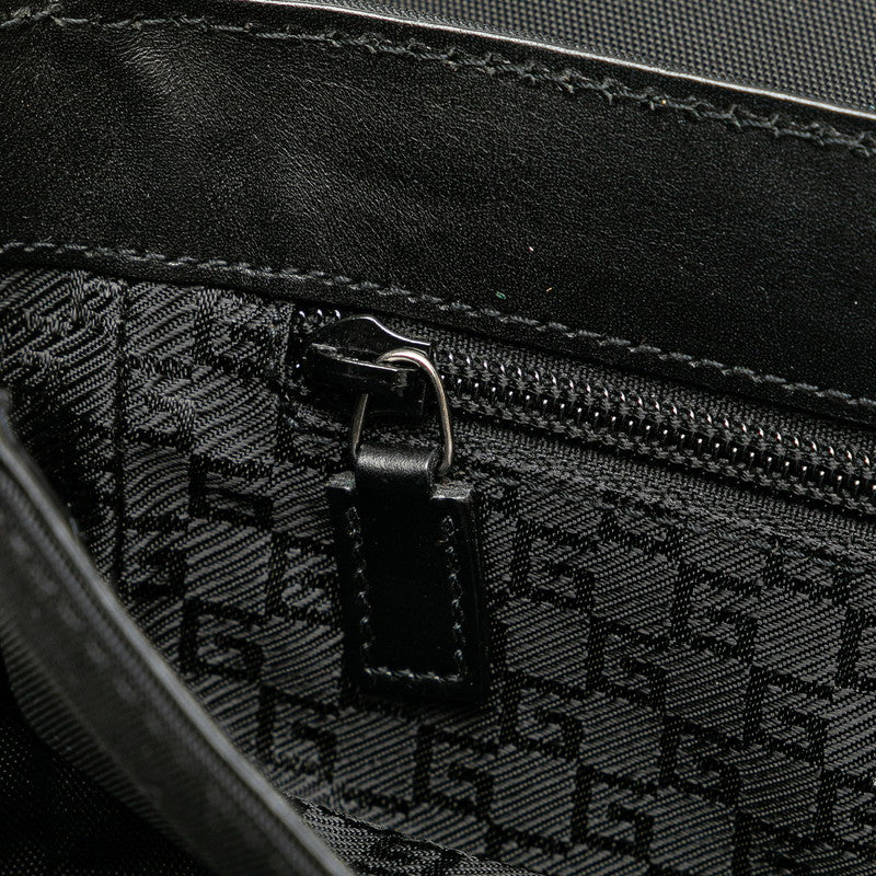 グッチ 斜め掛け ショルダーバッグ 108823 ブラック キャンバス レザー レディース GUCCI 【中古】