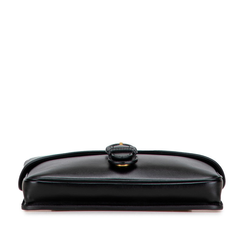 グッチ GGマーモント 斜め掛け ショルダーバッグ 548114 ブラック レザー レディース GUCCI 【中古】