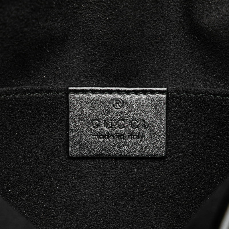 グッチ GGマーモント 斜め掛け ショルダーバッグ 548114 ブラック レザー レディース GUCCI 【中古】