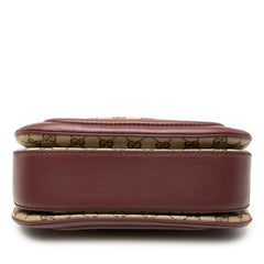 グッチ GGキャンバス バンブー ハンドバッグ チェーン ショルダーバッグ 2WAY 240242 ベージュ ボルドー系 キャンバス レザー レディース GUCCI 【中古】