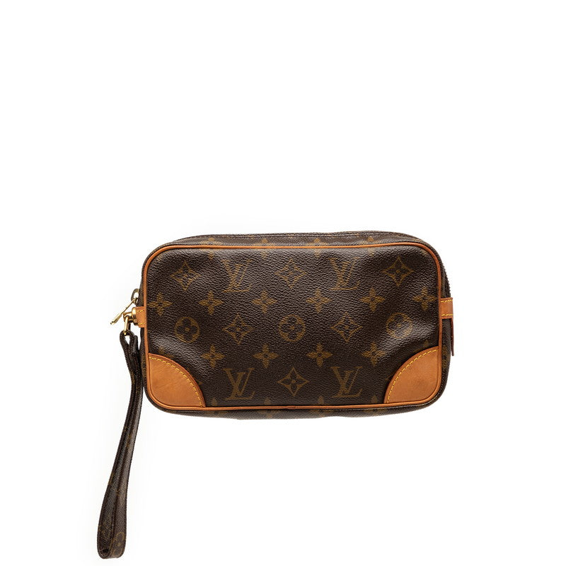 ルイ ヴィトン モノグラム マルリードラゴンヌPM セカンドバッグ クラッチバッグ M51827 ブラウン PVC レザー メンズ LOUIS VUITTON 【中古】
