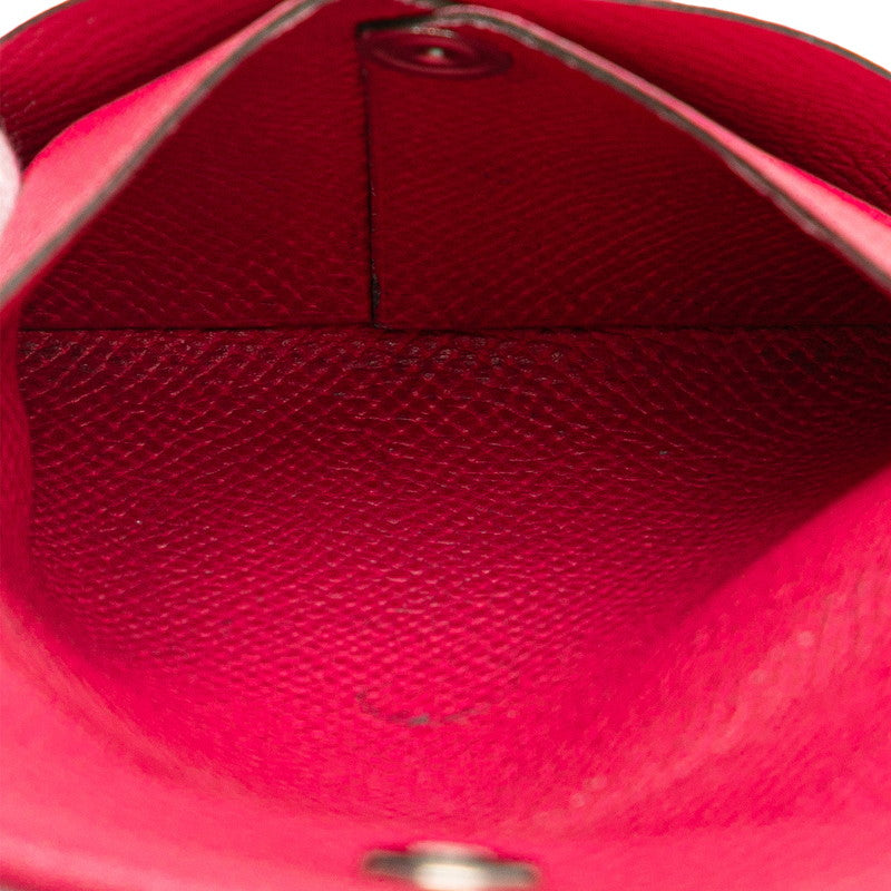 エルメス バスティア コインケース ローズ系 ヴォーエプソン レディース HERMES 【中古】