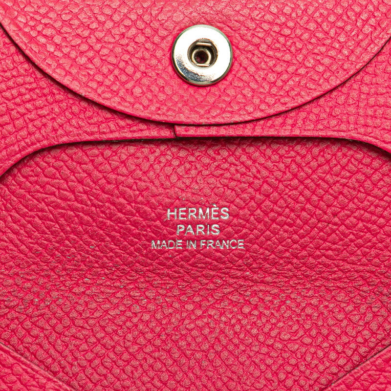 エルメス バスティア コインケース ローズ系 ヴォーエプソン レディース HERMES 【中古】