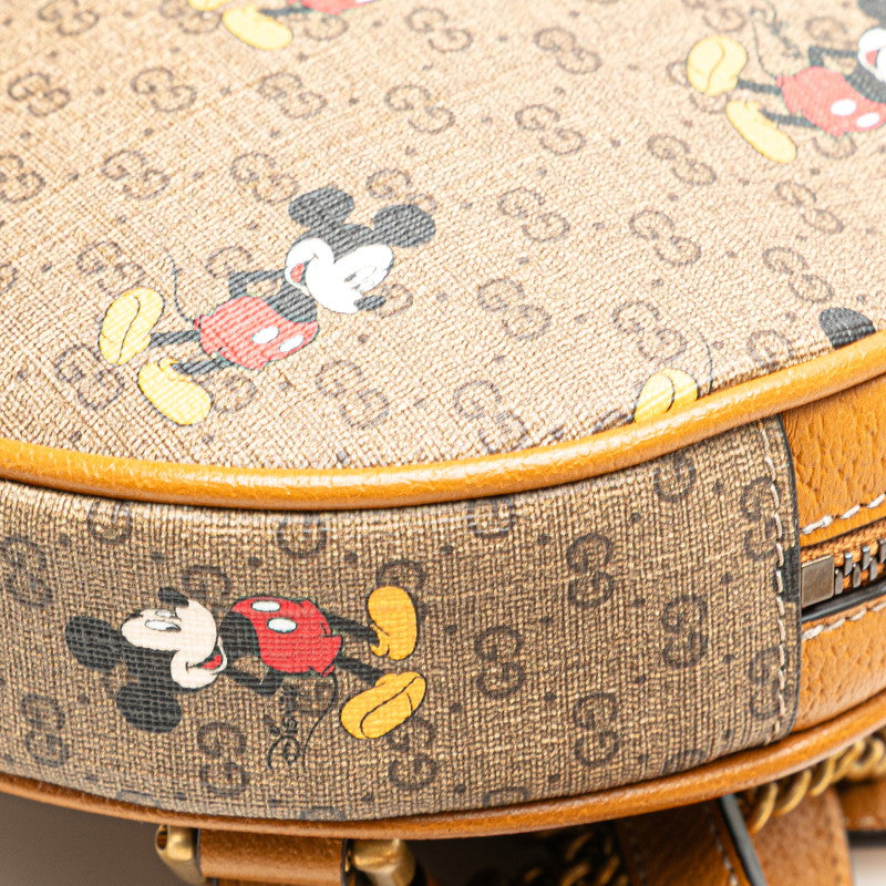 ルイ ヴィトン ×DISNEY コラボ ミッキープリント エボニー ミニGGスプリーム リュック バックパック 603730 ブラウン PVC レザー レディース LOUIS VUITTON 【中古】
