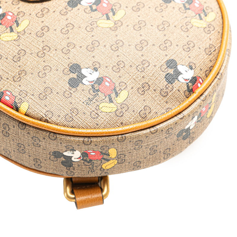 ルイ ヴィトン ×DISNEY コラボ ミッキープリント エボニー ミニGGスプリーム リュック バックパック 603730 ブラウン PVC レザー レディース LOUIS VUITTON 【中古】