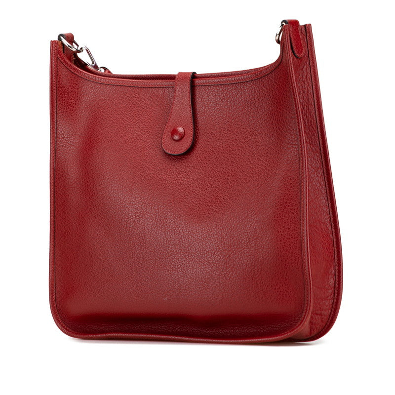 エルメス エブリンGM 1 アン ショルダーバッグ レッド ボルドー フィヨルド レディース HERMES 【中古】