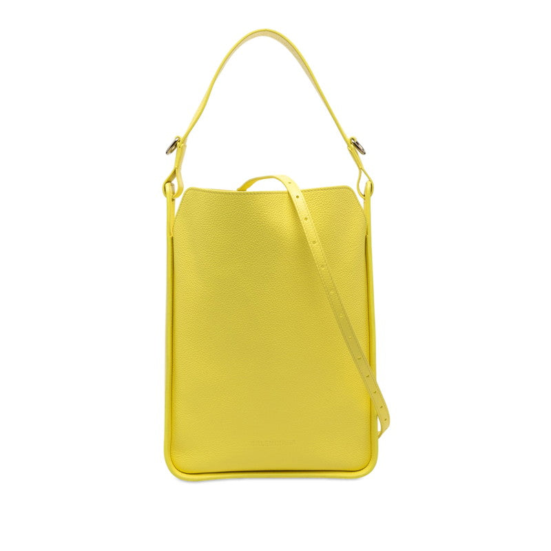 バレンシアガ ノースサウス トートバッグ ショルダーバッグ 2WAY 659920 イエロー レザー レディース BALENCIAGA 【中古】