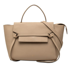 セリーヌ ベルトバッグ ハンドバッグ ショルダーバッグ 2WAY ベージュ レザー レディース CELINE 【中古】